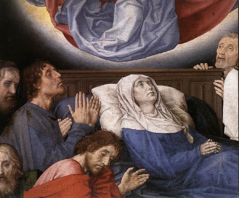 GOES, Hugo van der The Death of the Virgin (detail) France oil painting art
